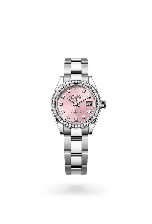 rolex Lady-Datejust in White Rolesor - combination of Oystersteel and white gold, M279384RBR-0004 - Lenox Jewelers