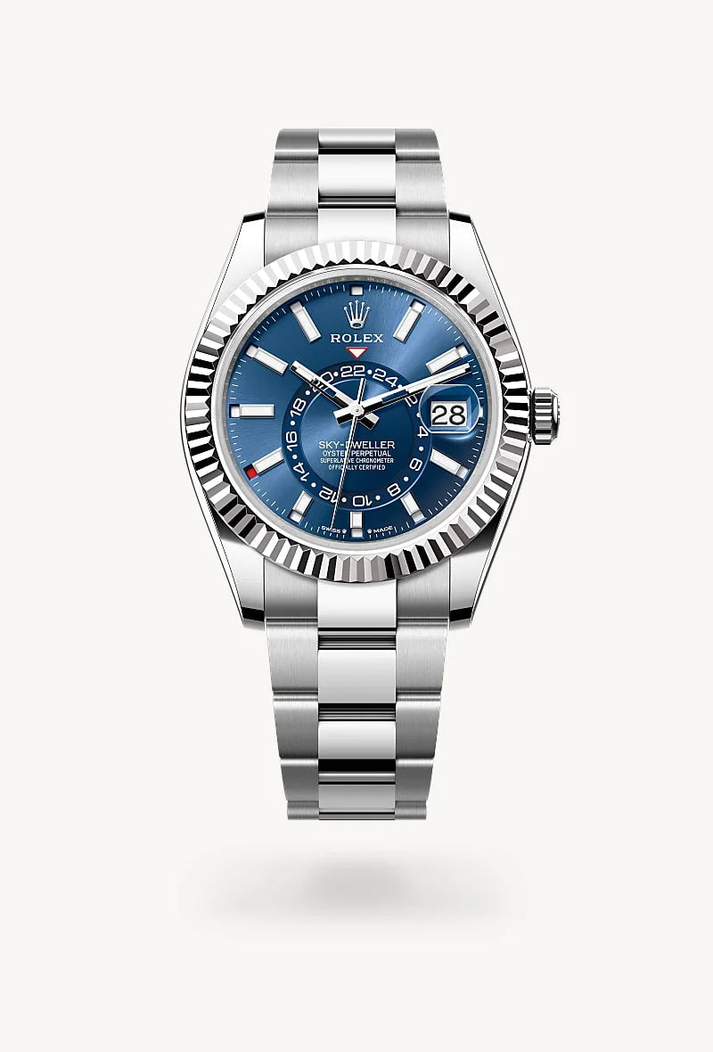 Rolex Sky-Dweller in White Rolesor - combination of Oystersteel and white gold, M336934-0005 - Lenox Jewelers