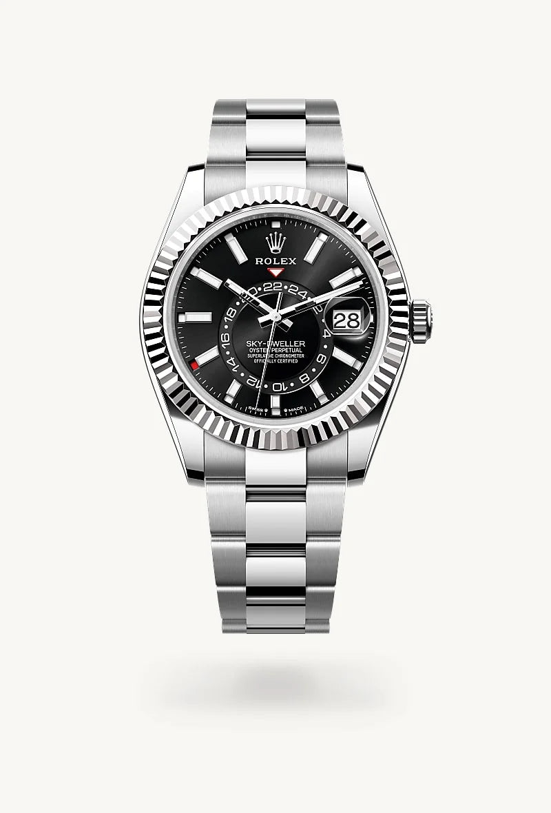 Rolex Sky-Dweller in White Rolesor - combination of Oystersteel and white gold, M336934-0007 - Lenox Jewelers