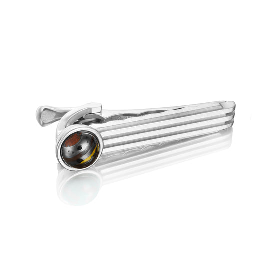 Tacori Sterling Silver Tiger Iron Tie Bar