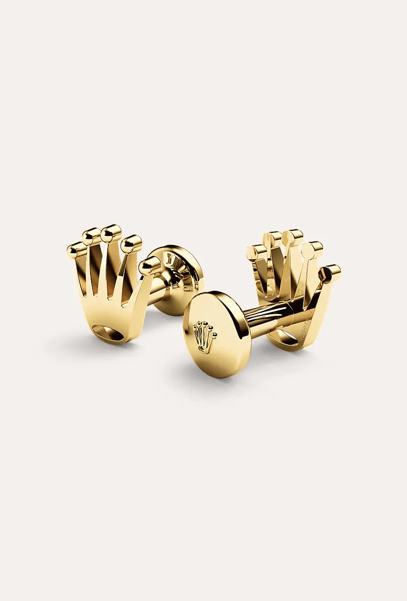 Rolex ‘Crown’ cufflinks Yellow gold A1018