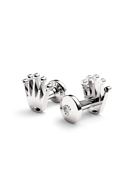 Rolex ‘Crown’ cufflinks White gold A1019 at Lenox Jewelers