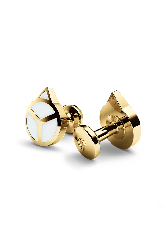 Rolex ‘Hand’ cufflinks Yellow gold and luminescent material A1028 at Lenox Jewelers