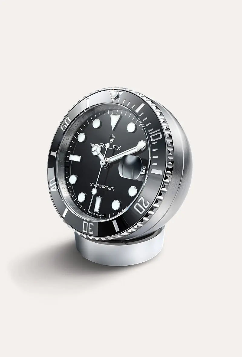 Rolex Submariner Date desk clock 80 mm, stainless steel C909010LN-0001 at Lenox Jewelers