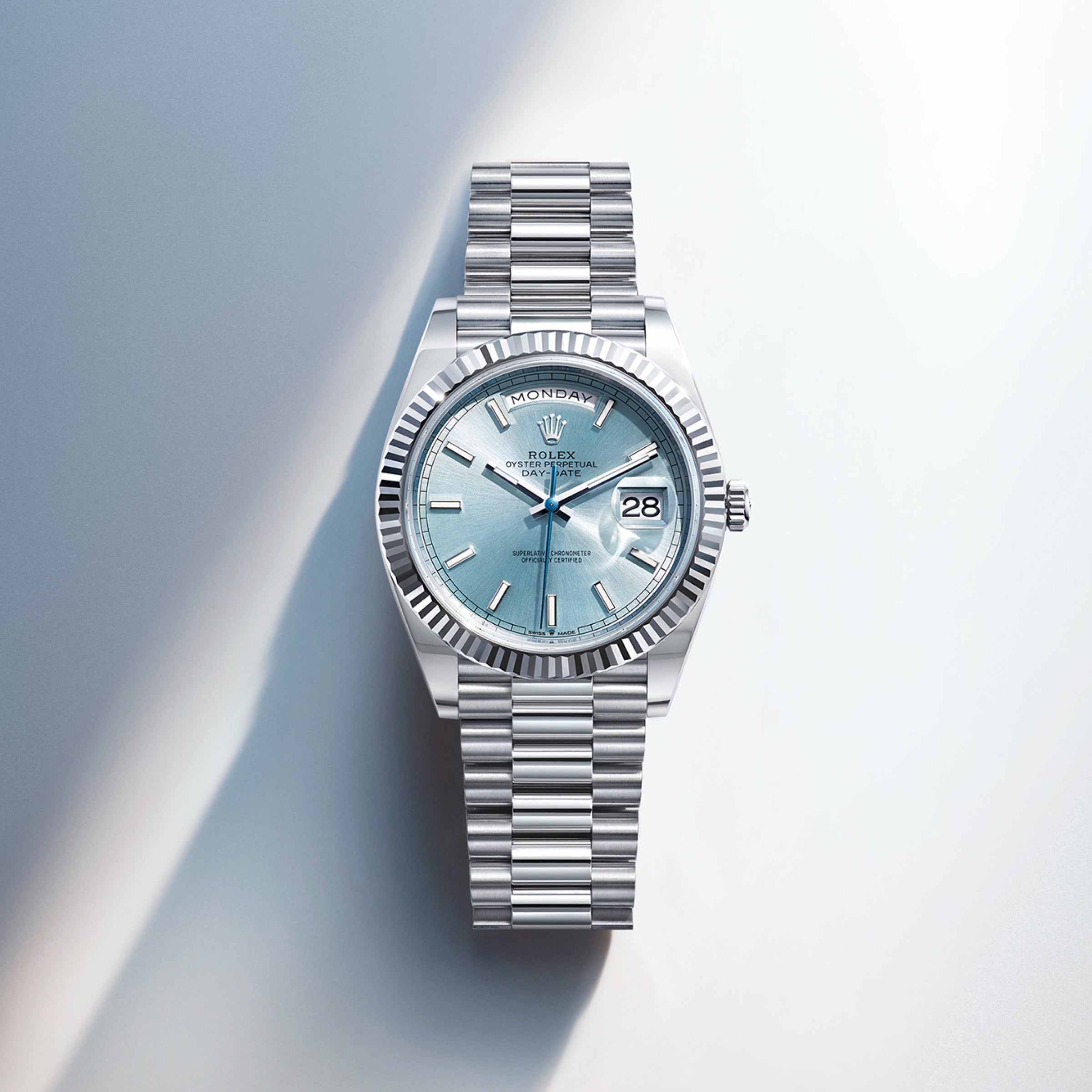 Rolex Day-Date in 18 kt Everose gold, M128235-0029 - Lenox Jewelers