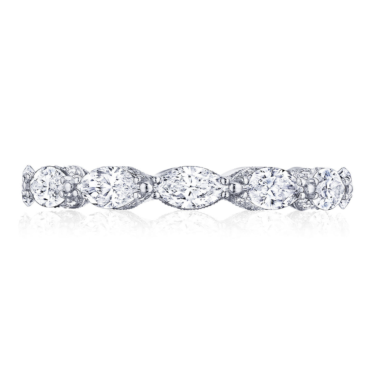 Tacori Platinum Marquise Cut Diamond Eternity Band