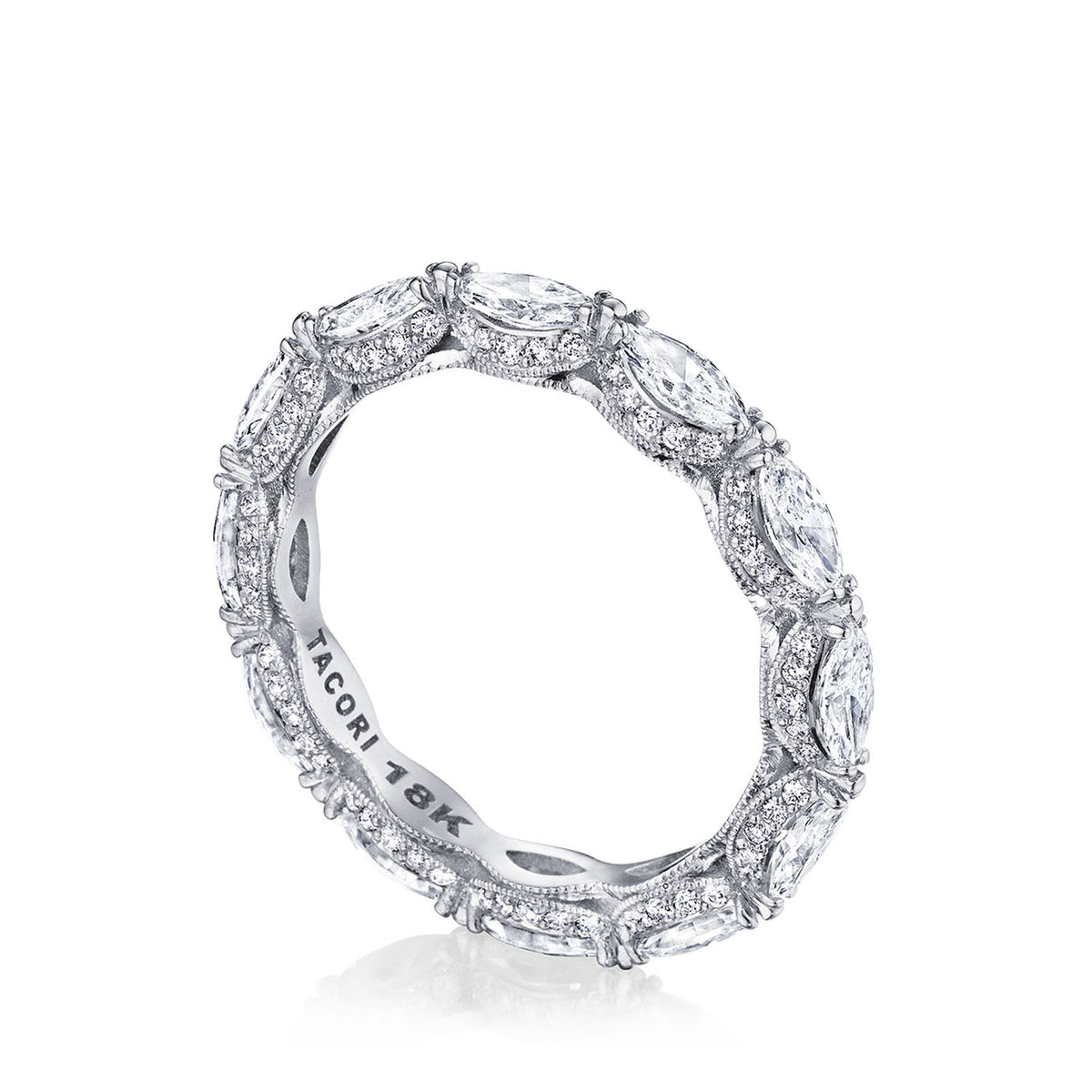 Tacori Platinum Marquise Cut Diamond Eternity Band