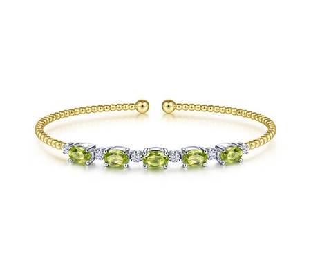 mixed metal gemstone bracelet